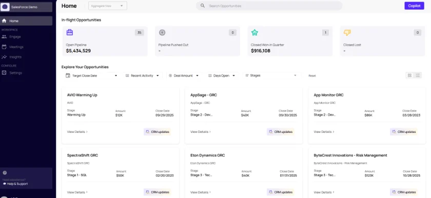 Salesforce CRM with AI Copilot